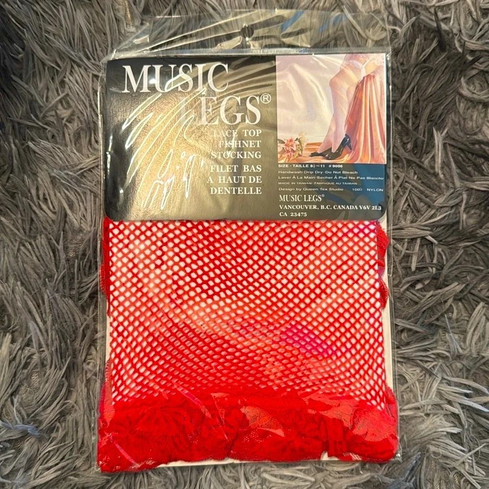 Your Doll Red Fishnet Thigh Highs NEW 🏷️